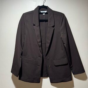 Old Navy Chocolate Brown Relaxed Suit Blazer